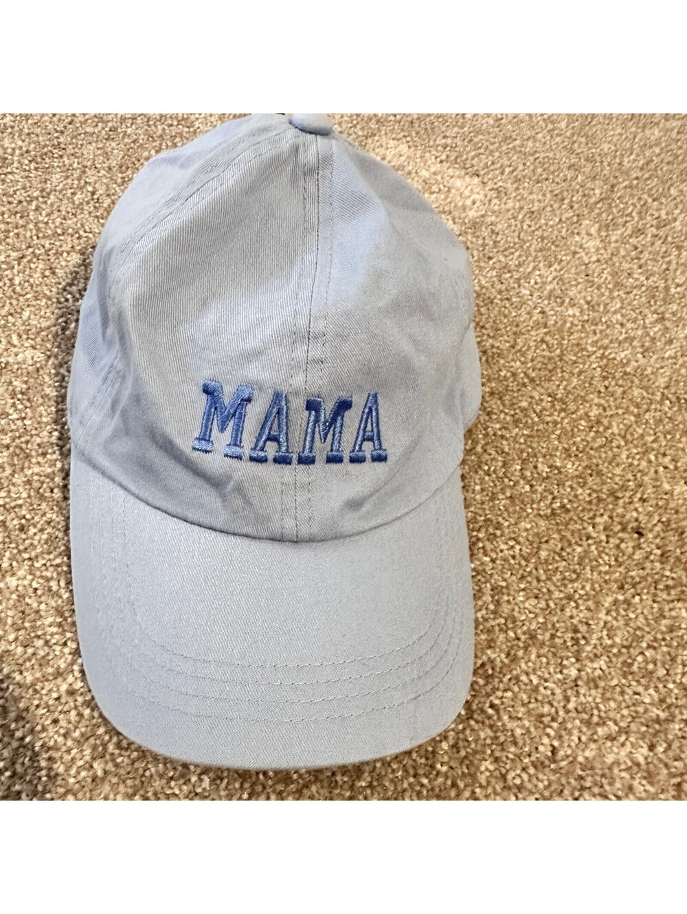 David Young Light Blue Mama Embroidered Baseball Cap